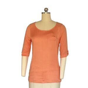 The Limited Women's Coral 3/4 Sleeve Scoop Neck Blouse Size Small